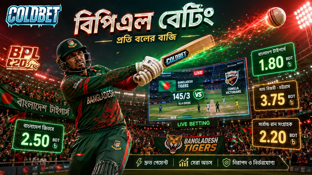 ColdBet ক্রিকেট বেটিং, বিপিএল ও টাইগার্স লাইভ অডস, বাংলাদেশি পতাকা, বিডিটি তে বাজি
