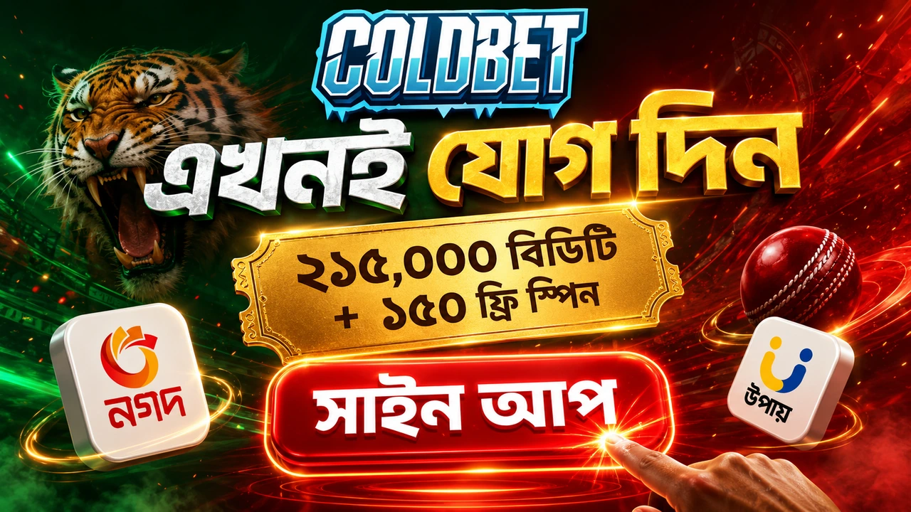 ColdBet-এ সাইন আপ করুন, ২১৫,০০০ বিডিটি বোনাস, ১৫০ ফ্রি স্পিন, নাগাদ ও উপায়